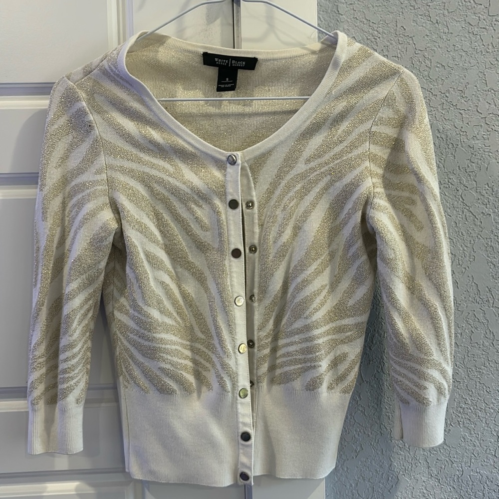 White House white size small sweater